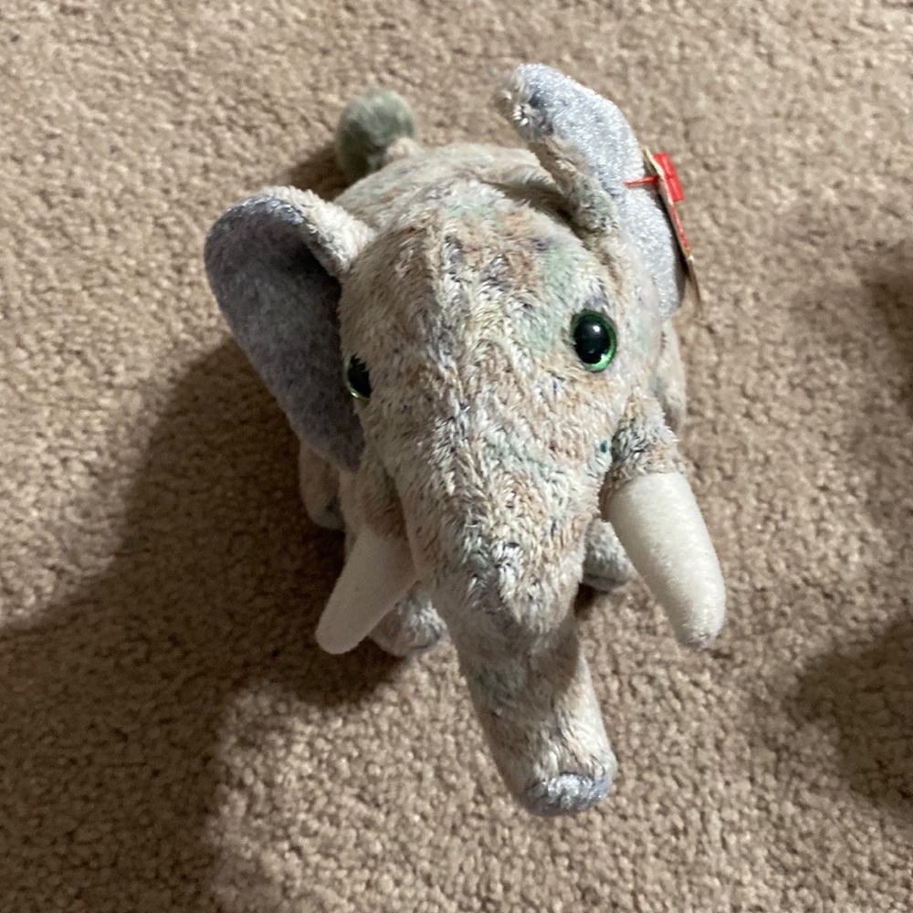 5/45 Ty Beanie Babies Pounds Elephant Mammoth Rare Vintage Collectible Gift